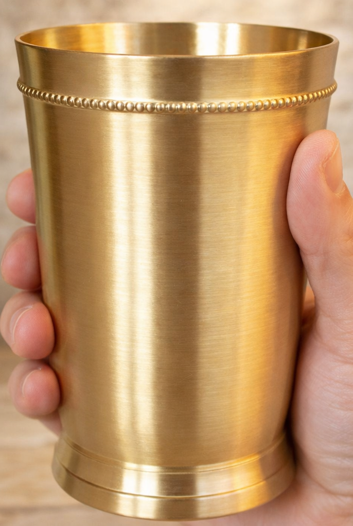 Brass matt finish tumblers set of 2 for home use premium quality