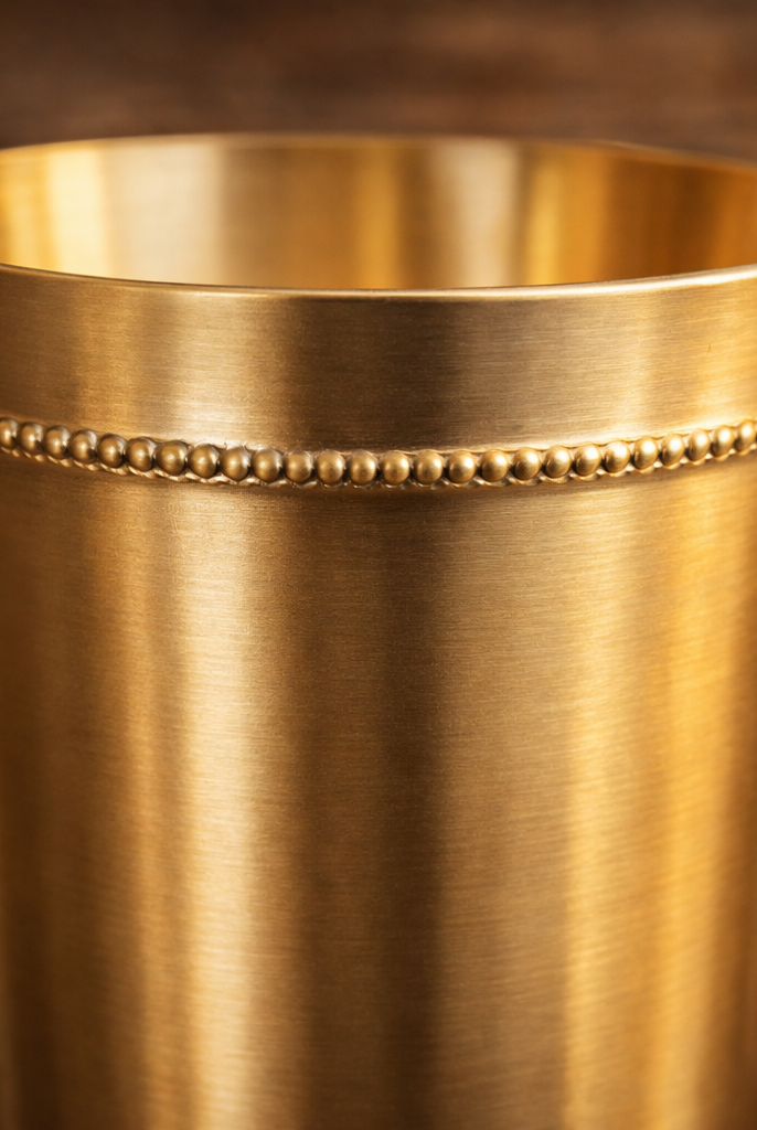 Brass matt finish tumblers set of 4 for home use premium quality