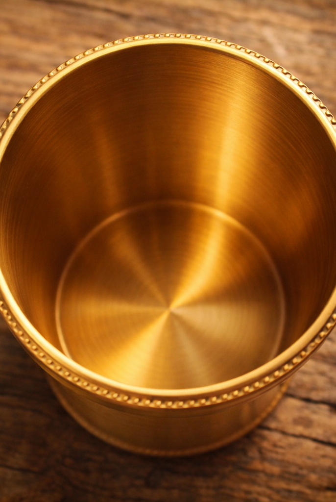 Elegant brass matt tumbler set of 2 with smooth finish