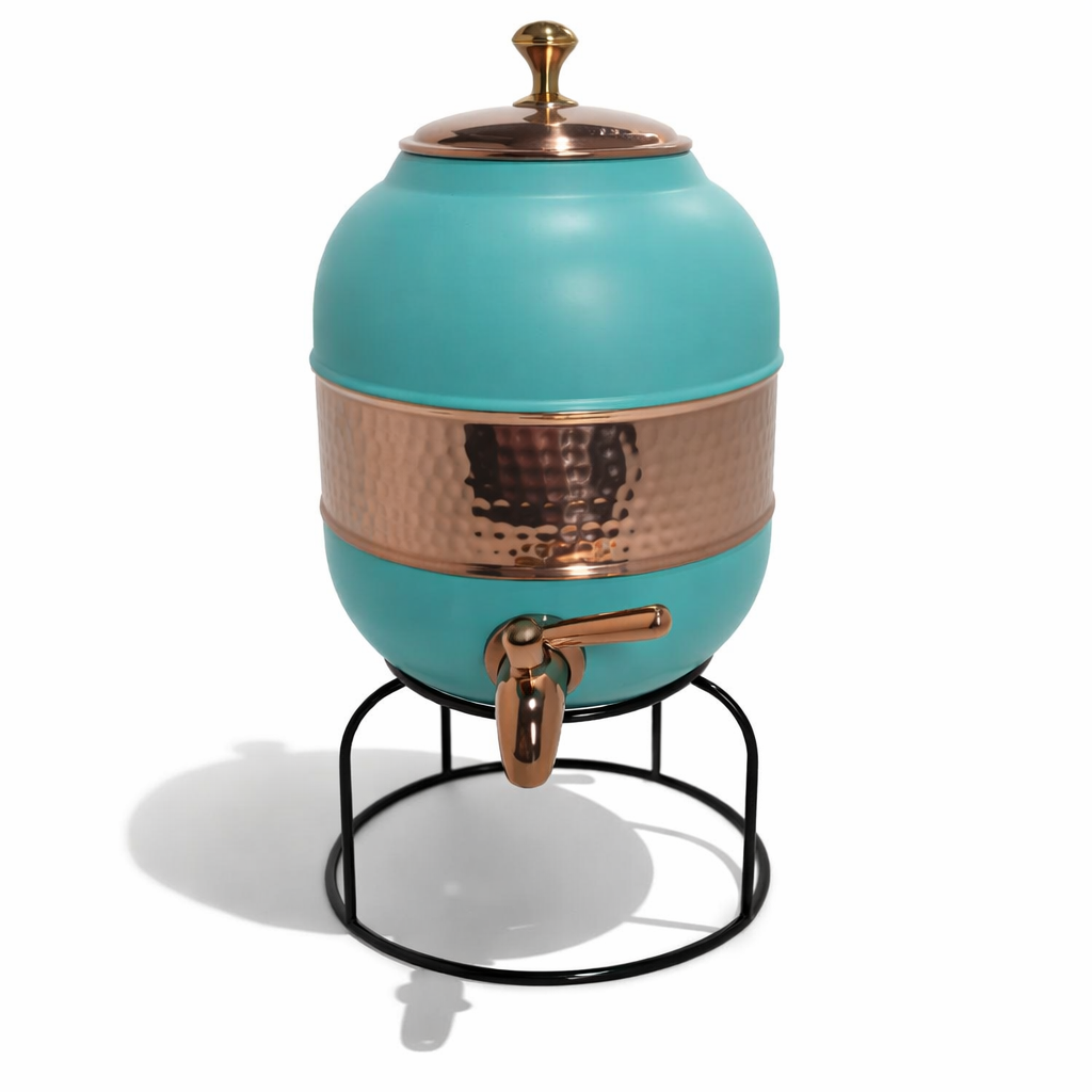 Copper water dispenser setup