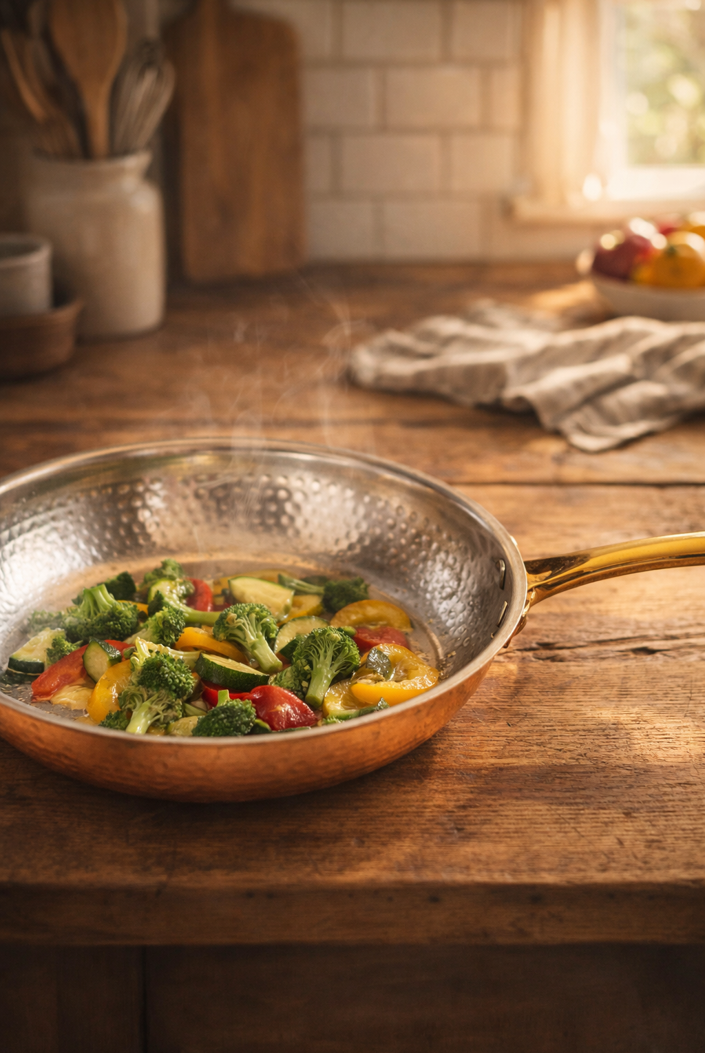 Handmade copper skillet 10 inch premium quality with smooth finish