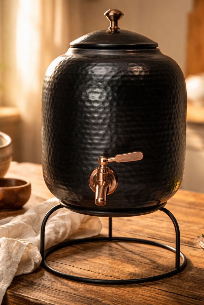 handcrafted copper water container kitchen