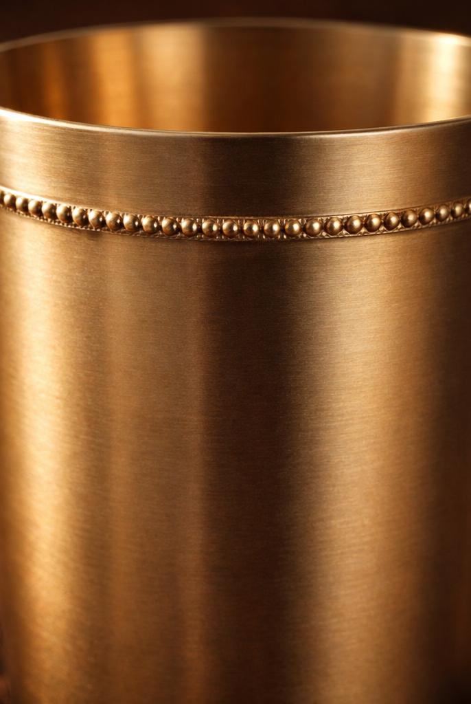 Premium brass matt finish tumblers set of 2 traditional style