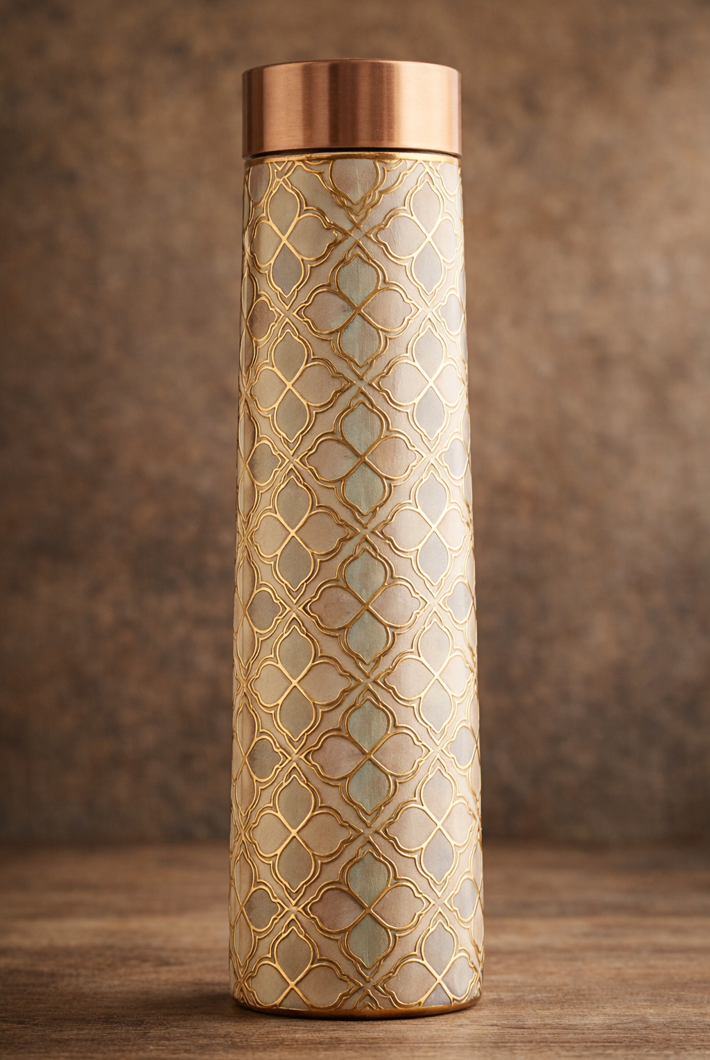 Premium copper gold water bottle set of 2 stylish finish