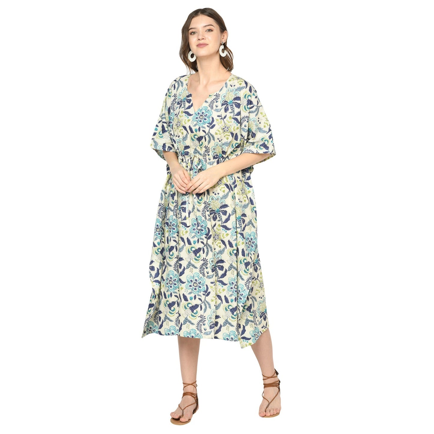 Subtle Spring Cotton Kaftan - 100% Cotton