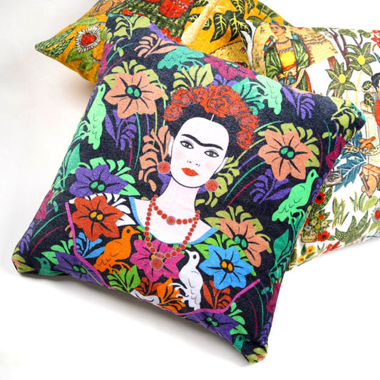 Artistic Allure - Cotton Velvet Cushion Cover