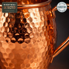 Hammered copper mule mug, Eurofins lab tested with no heavy metals detected in water