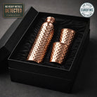 Copper bottle and two glasses gift set, independently lab tested, no heavy metals detected
