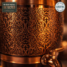 Antique etched copper water dispenser, independently tested for heavy metal migration