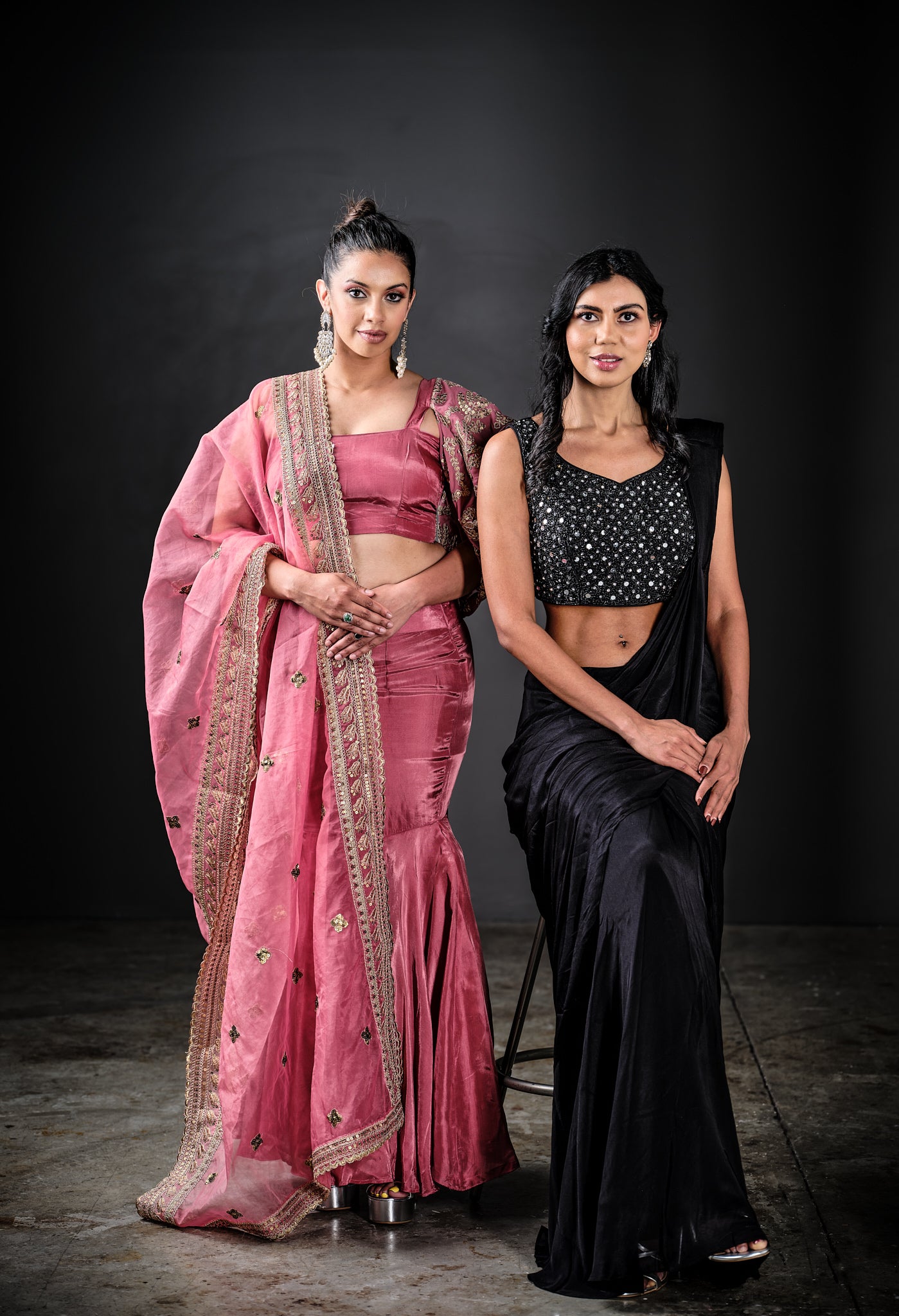 Indo Western Lehenga Dusty Pink