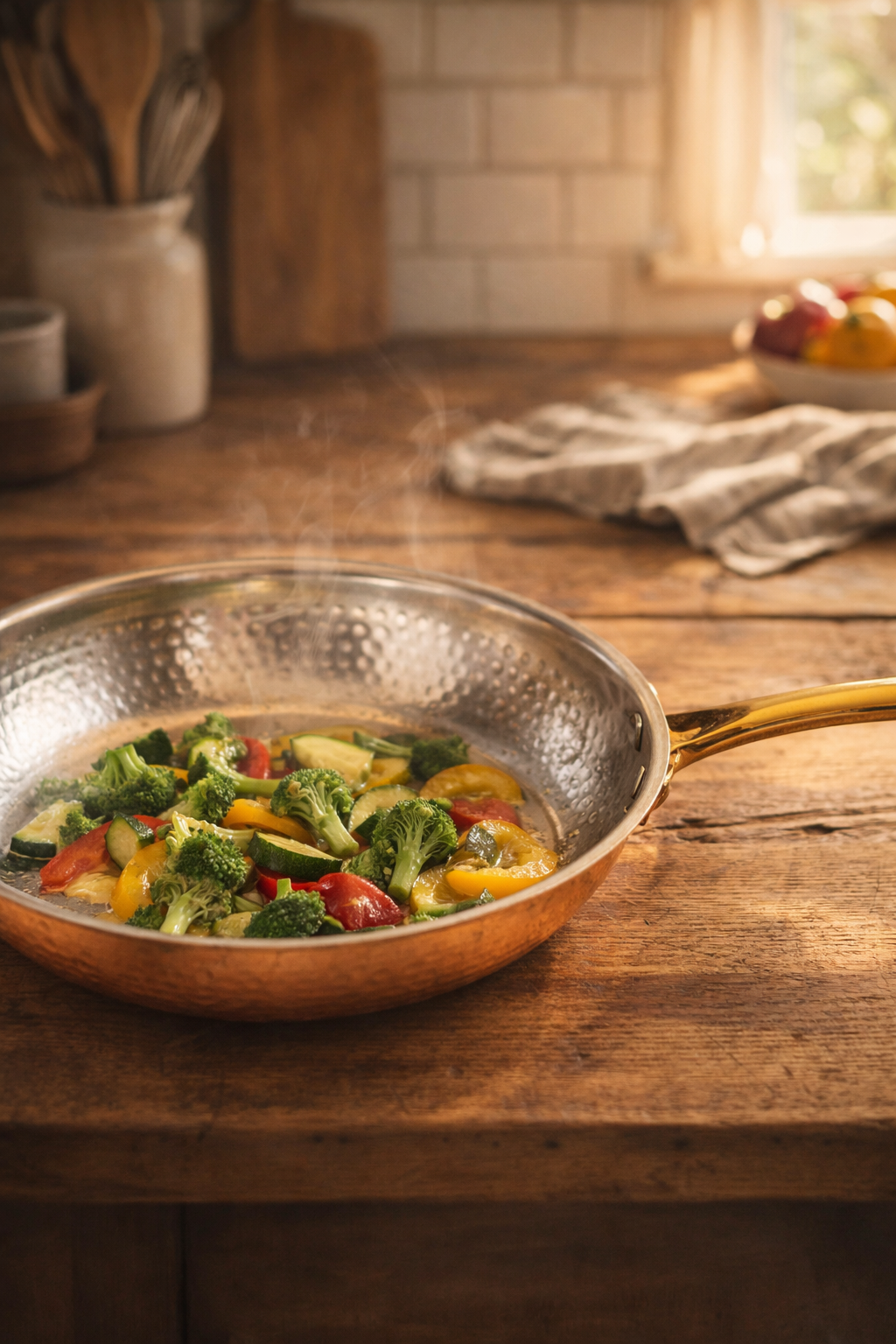 Handmade copper skillet 10 inch premium quality with smooth finish