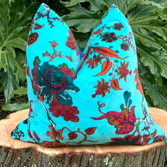 Floral Velvet Cushion Cover
