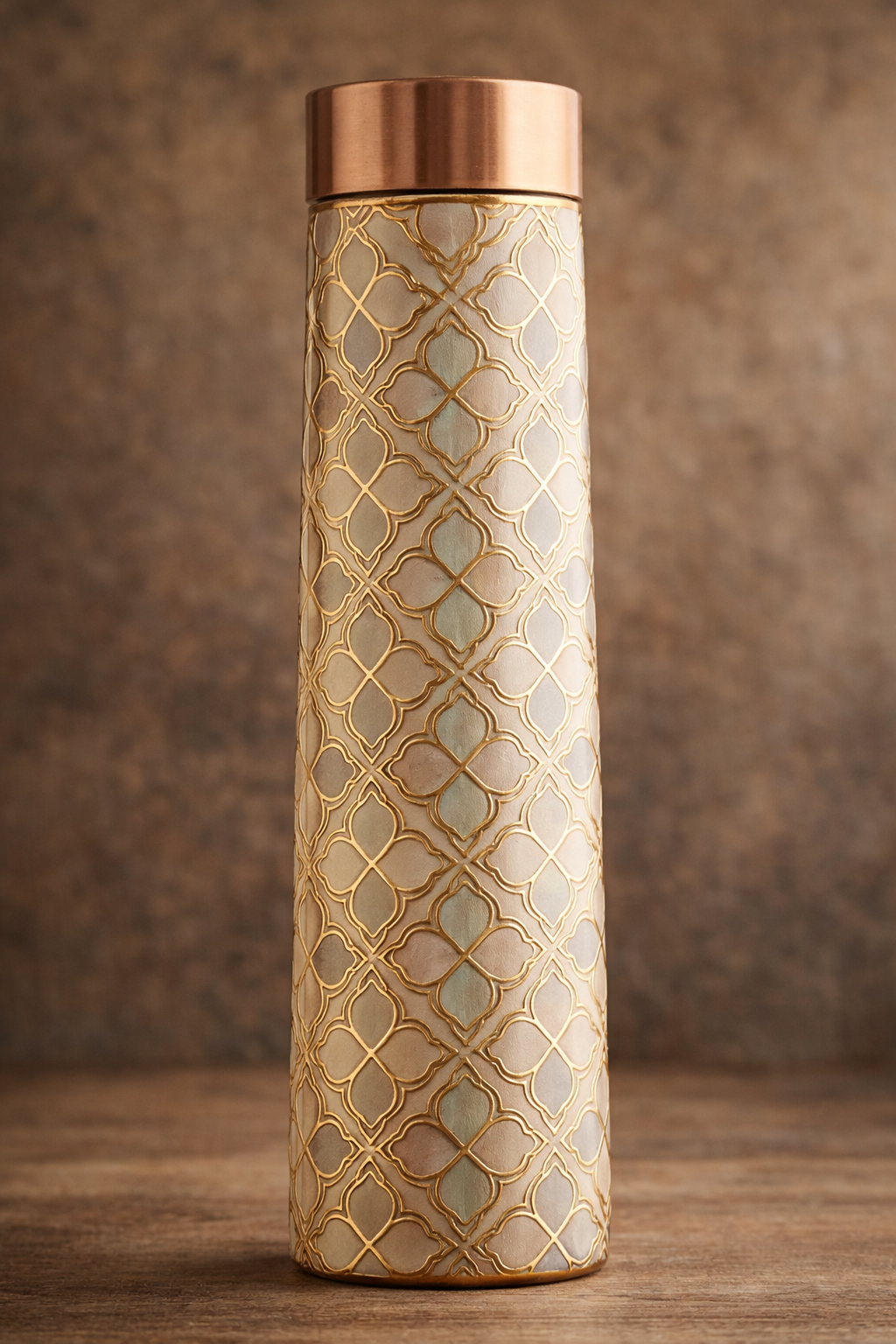 Premium copper gold water bottle set of 2 stylish finish